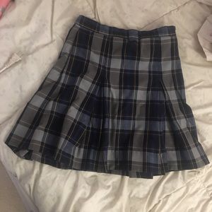 Schoolgirl Plaid Skirt with Pocket